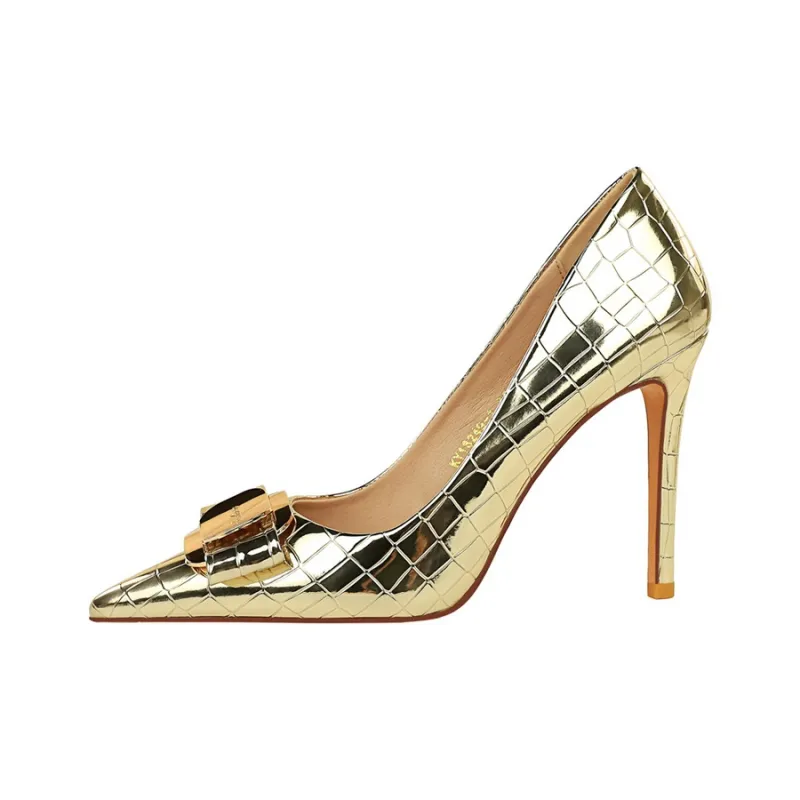 Dunnu Slim Heel High Heels 10CM Women's-12