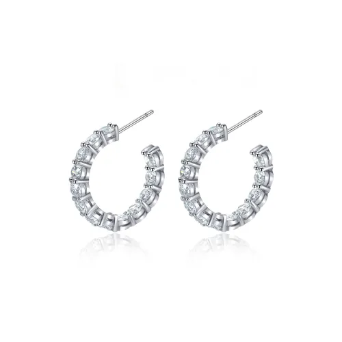 XINGLU 925 Sterling Silver Moissanite Earrings Women's