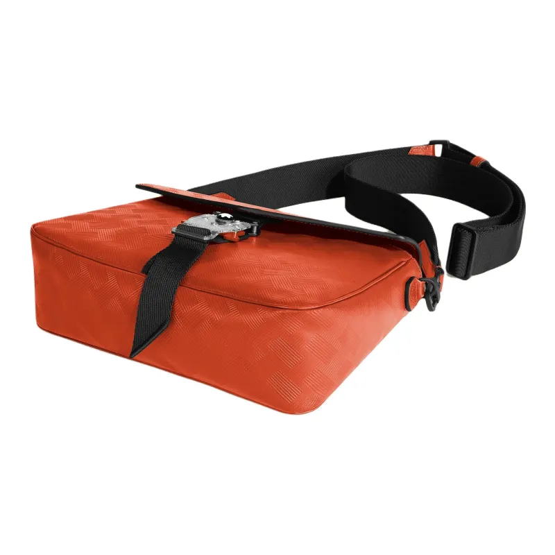 MONTBLANC Leather Envelope Bag, Shoulder Bag, Crossbody Bag Men's Bell Pepper Red-1