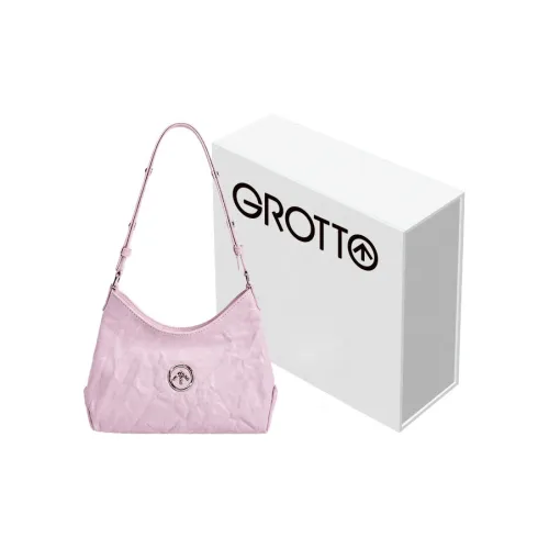GROTTO Hobo Series Sheepskin Shoulder Bag Crossbody Bag Mini Women's Dusty Blue/Cherry Blossom Pink