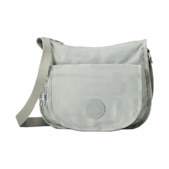 Kipling Nylon Crossbody Bag, Shoulder Bag Women's Silver Gray