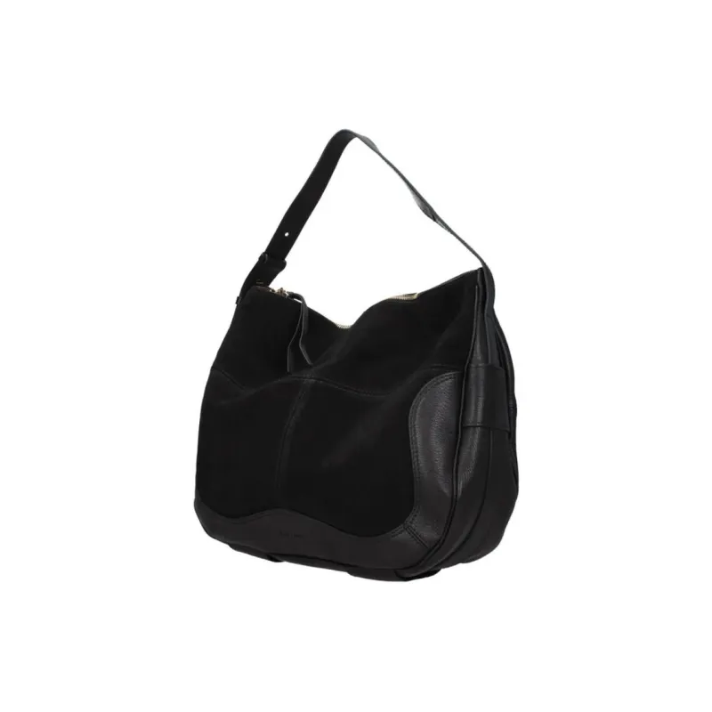 See By Chloe Hana Calfskin Suede Handbag Shoulder Bag Women's Black-2