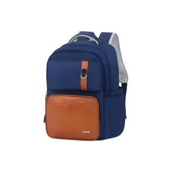 YOME Polyester With PU Backpack Unisex Navy Blue/Olive Green/Lavender