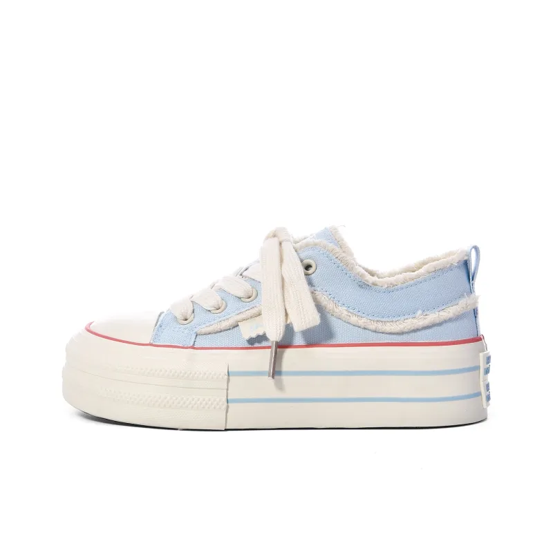 Lovely You Abrasion Resistant Lightweight Height Increasing Low Top Skateboard Shoes Women's-0