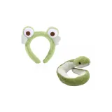 Frog+Cute Green Snake
