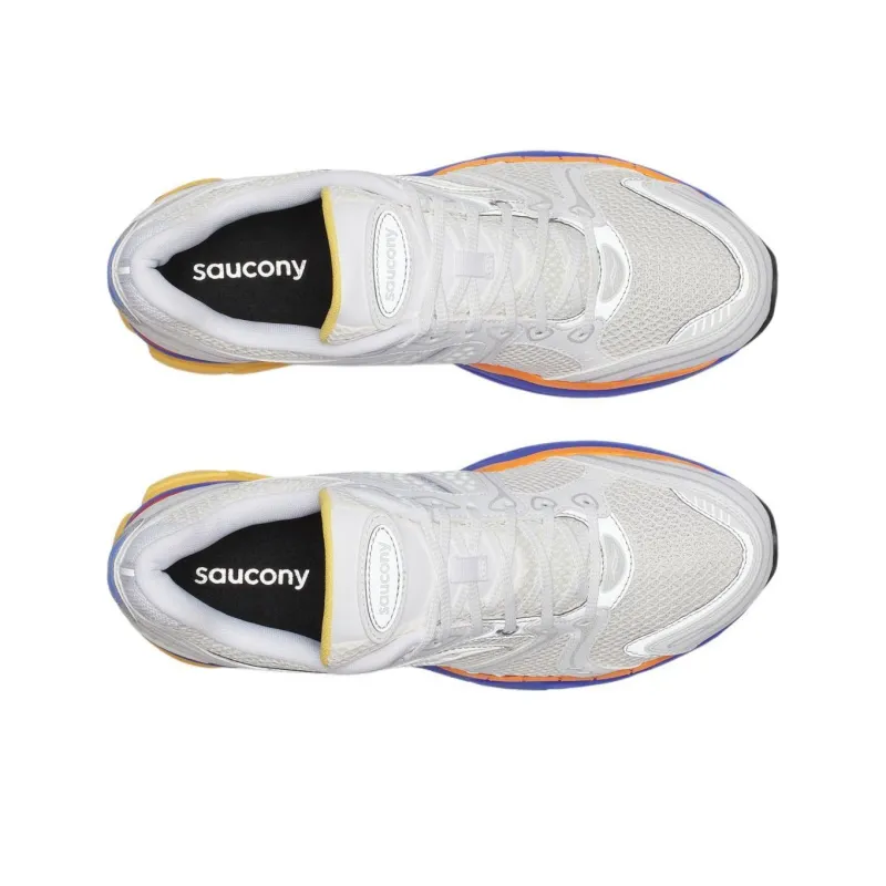 Saucony ProGrid Triumph 4 Anti Slip Wear Resistant Low Top Casual Shoes Men's White-3