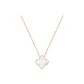 Four-Leaf Clover Necklace-White S999