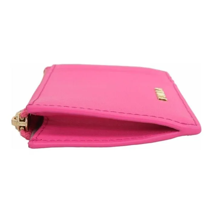 Furla Leather Card Holder Medium Size Women's Rose Red-3