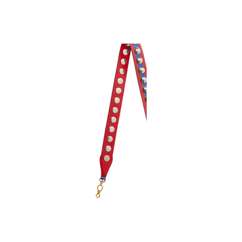 GUCCI Webbing Leather Shoulder Strap Bag Straps Women's Red/Blue-3