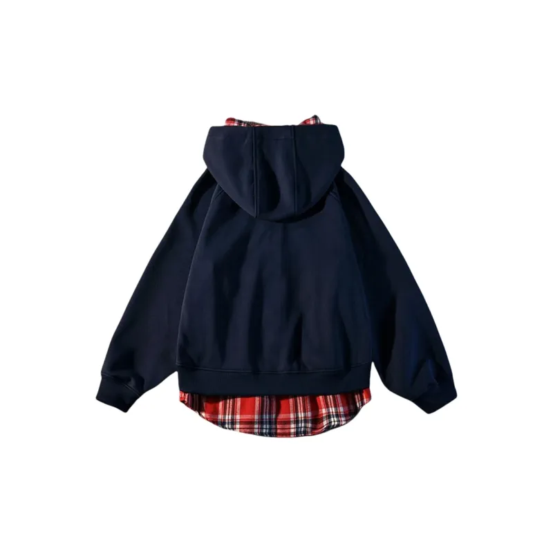 PAZZO Fashion Design Mock Two-Piece Hoodie Unisex-5