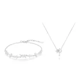 Sterling Silver Bracelet & Necklace Set