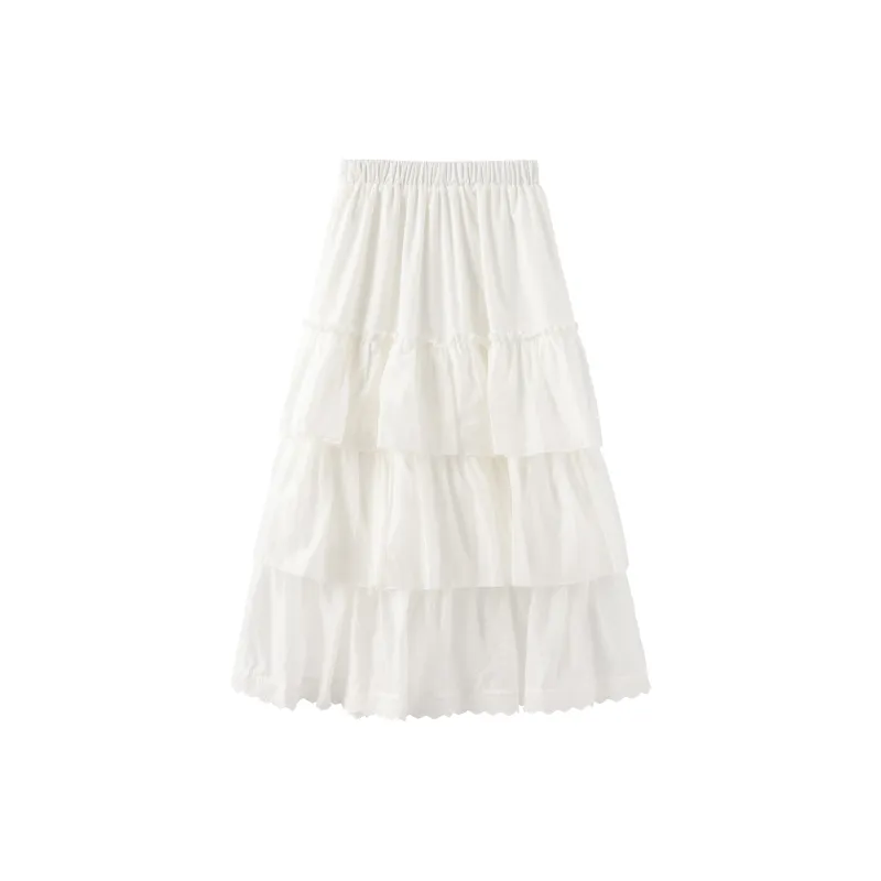 A11·N22 Casual Long Skirts Women's White-1