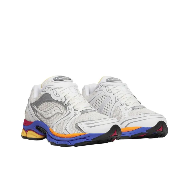 Saucony ProGrid Triumph 4 Anti Slip Wear Resistant Low Top Casual Shoes Men's White-2