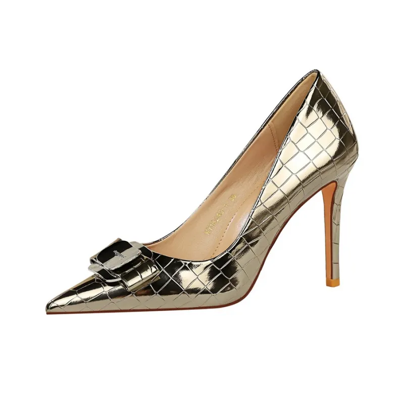 Dunnu Slim Heel High Heels 10CM Women's-1