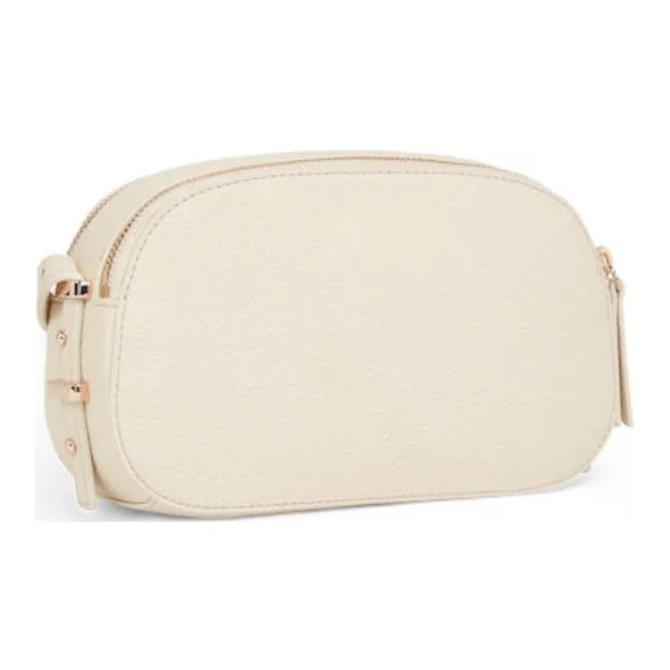 Tommy Hilfiger Polyurethane Shoulder Bag Crossbody Bag Women's Ecru & Navy Cyan-1