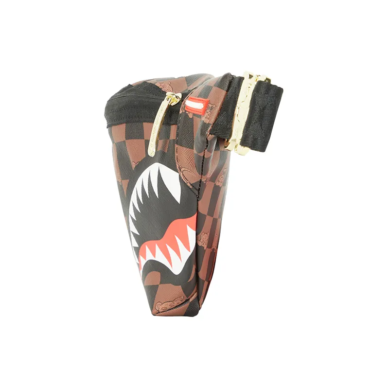 SPRAYGROUND PVC Crossbody Bag, Fanny Pack Unisex Brown-3