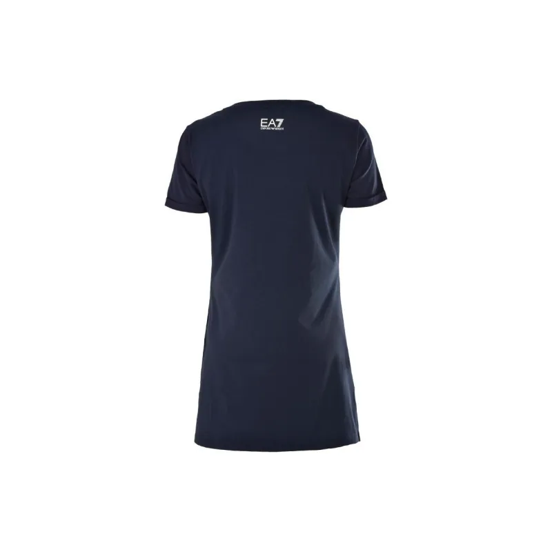 EMPORIO ARMANI EA7 Short Sleeved Dresses Women's Blue-1