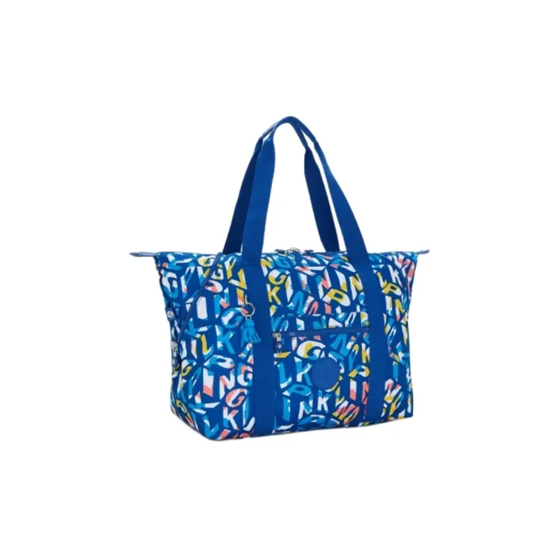 Kipling Recycled Polyester Tote Bag, Shopping Bag, Shoulder Bag Medium Size Unisex Blue-1
