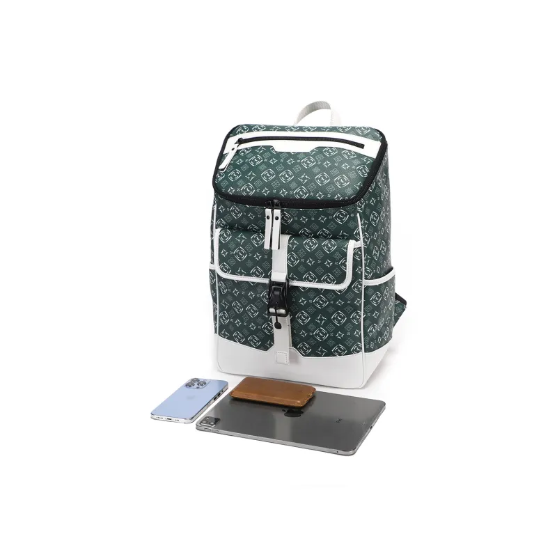 RED DRAGONFLY PVC Polyvinyl Chloride Backpack Unisex Green-4