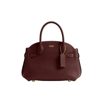 COACH Empire Carryall Leather Shoulder Bag, Crossbody Bag, Handbag Small Size Women's Red