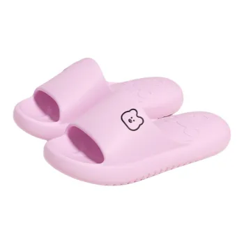 ECAC Cute Squashy And Bouncy Feeling Summer Bathroom Slip Resistant Indoor Home Couple Slippers