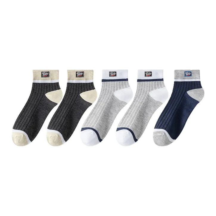 Cotton Gene Ankle Socks Men's 5 Pack-12