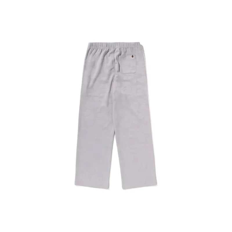 Bape Women's Solid Camo Jacquard One Point Wide Pants Sax-3