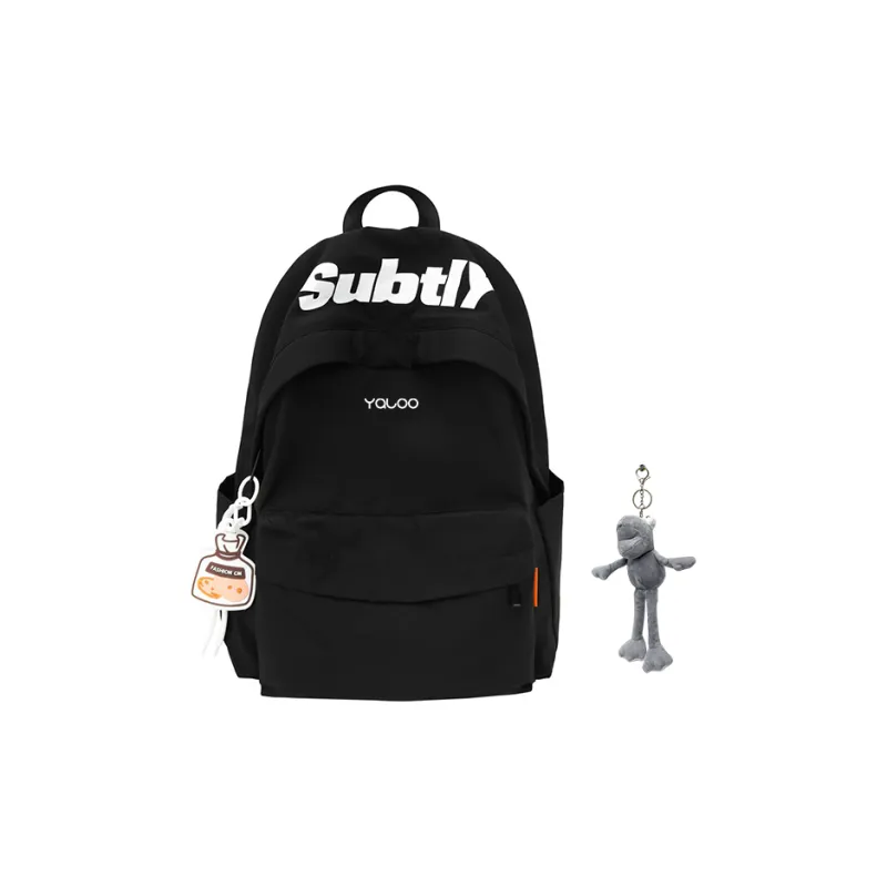Yalu Nylon Backpack Laptop Bag Regular Unisex Black/White/Khaki/Green/Purple-8