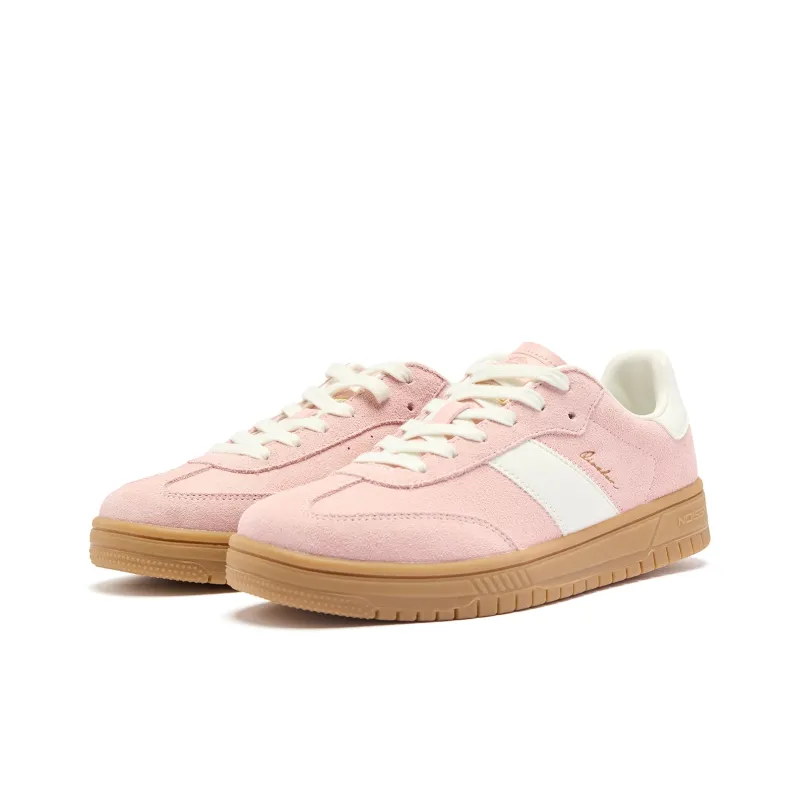 QIAODAN Anti Slip And Wear Resistant Breathable Low Top Skateboard Shoes Women's Dusty Pink-2