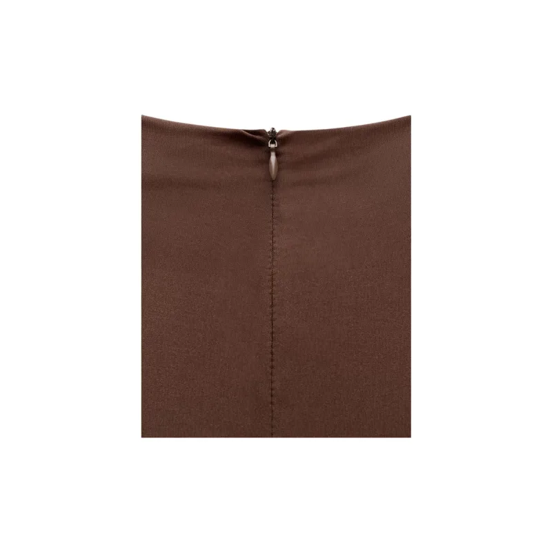 ZARA Sleeveless Dress Women's Brown-6