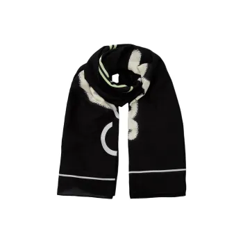 CALVIN KLEIN Cotton Knit Scarves Women's Black