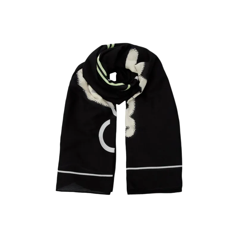 CALVIN KLEIN Cotton Knit Scarves Women's Black-0