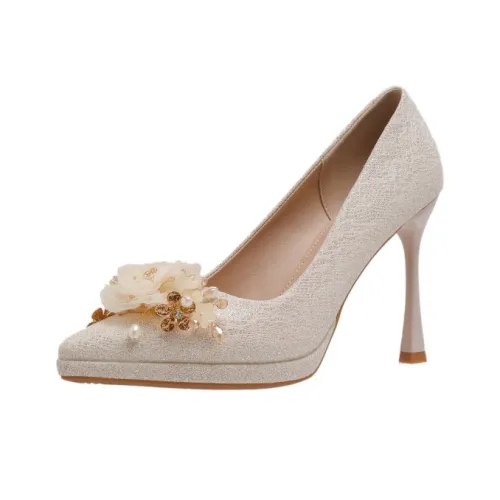 Eminu Slim Heel High Heels Women's Champagne