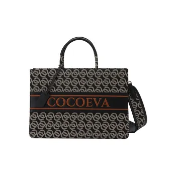 COCOEVA PVC Large Capacity Commute Handbag Crossbody Bag Regular Women's Black