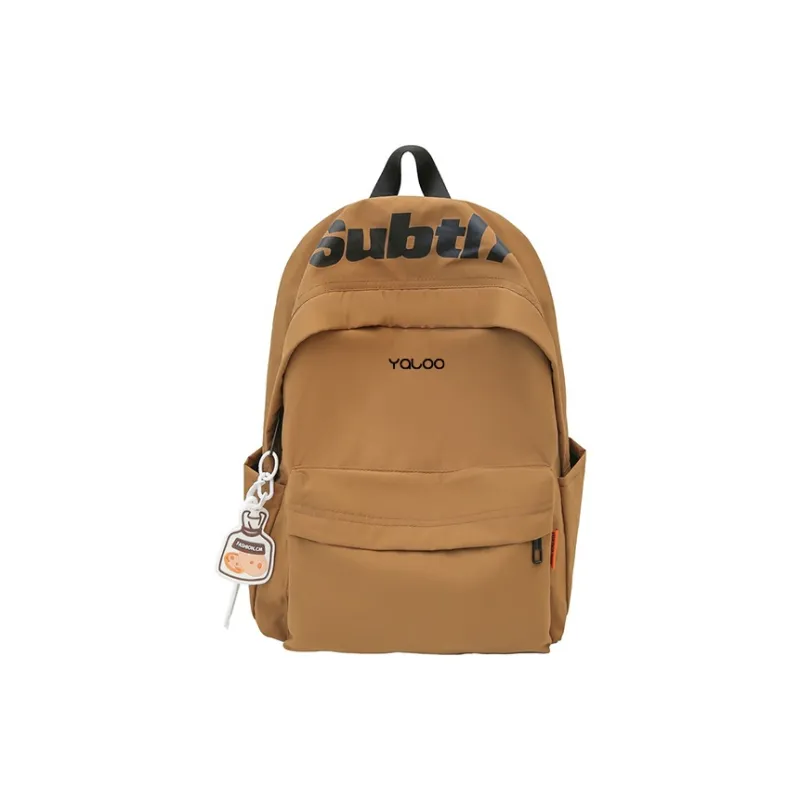 Yalu Nylon Backpack Laptop Bag Regular Unisex Black/White/Khaki/Green/Purple-3