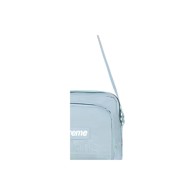 Supreme SS19 Leather Crossbody Bag, Shoulder Bag Unisex Ice Blue-4