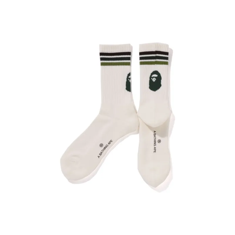 A BATHING APE SS25 Mid Calf Socks Unisex 1 Pack-4