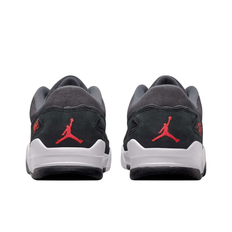 Jordan FLIGHT COURT Anti Slip Wear Resistant Low Top Vintage Basketball Shoes Men's Gray Black-3
