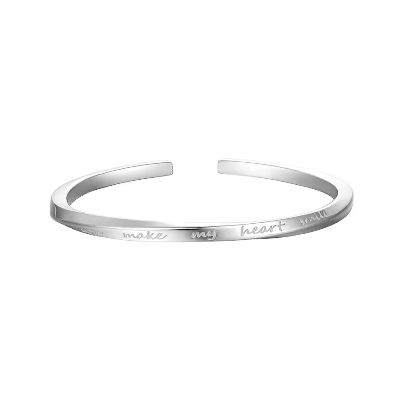 ZHOU LIU FU S999 Fine Silver Bangles Women's-1