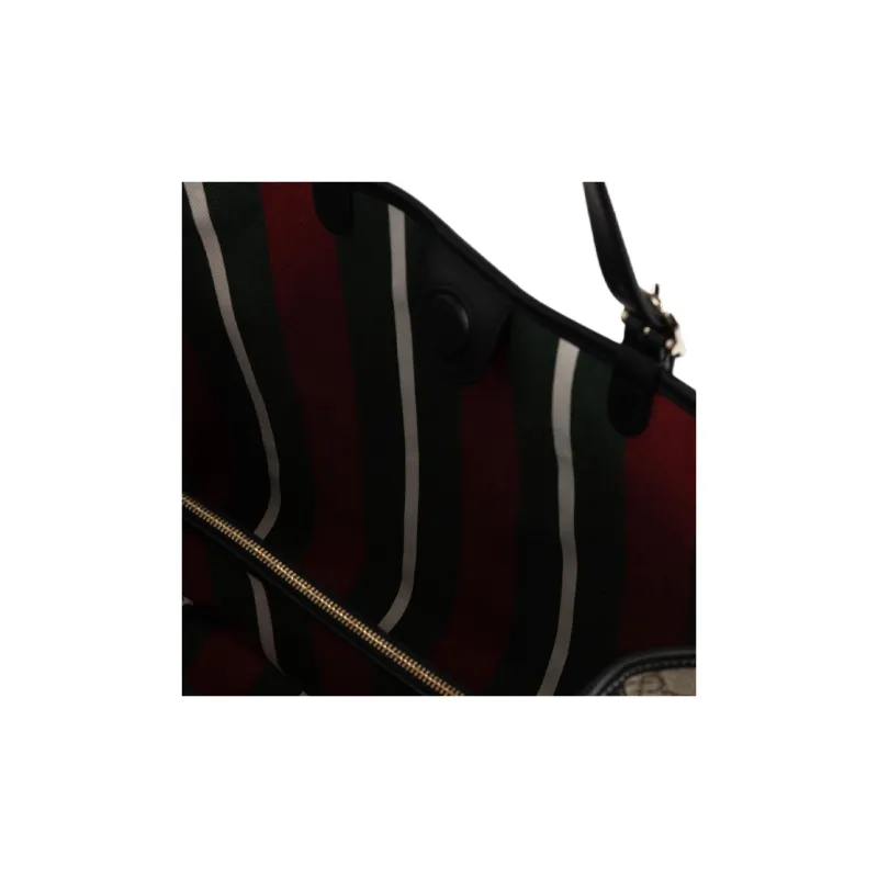 GUCCI Coated Canvas Tote Bag Shopping Bag Shoulder Bag Handbag Medium Size Unisex Beige & Dark Brown-3