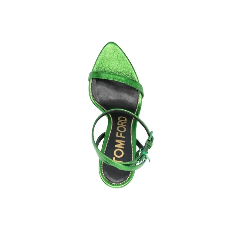 TF Strap Sandals 10.5cm Women's Green-5