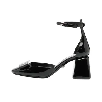 VERSACE Spool Heel High Heels 7.5cm Women's Black