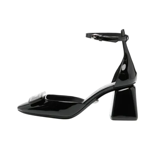 VERSACE Spool Heel High Heels 7.5cm Women's Black