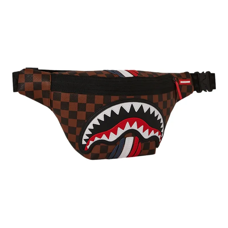 SPRAYGROUND PVC Crossbody Bag, Fanny Pack Unisex Brown-1