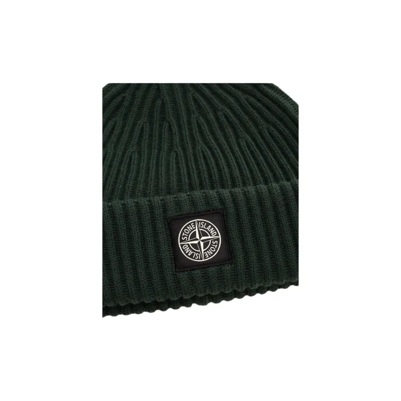 STONE ISLAND Compass Patch Knitted Beanie-3