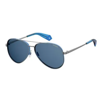 Polaroid Metal Aviator Sunglasses Women's Blue