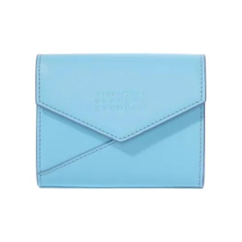 MM6 Maison Margiela Cow Leather Wallet Women's Blue