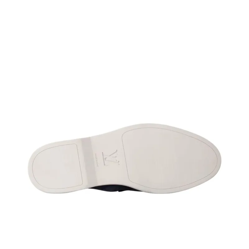 LOUIS VUITTON Estate Rubber Sole Wrap-toe Slippers Men's Blue-3