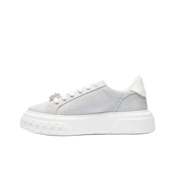 Casadei Low Top Skateboard Shoes Women's Silver