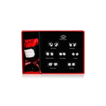 HANYUDIE 999 Fine Silver Ear Studs Stud Earrings Women's Exquisite Box Romantic Love Confession Love